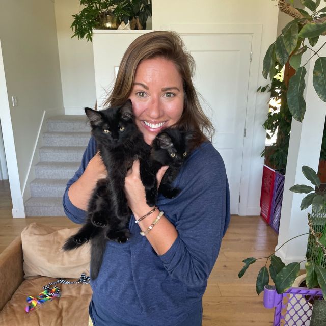 Guess who found their AWESOME FURever home......FLOOFY & POOFY!!!! We are SO HAPPY for them! Now called Poppy and Piper, these two wonderful kittens are settling in beautifully with Susie & Jason, their kids Zoe and Leo and their new canine sibling Talula. Thank you so much for coming to meet these kittens at our last kitten Meet & Greet @ Foxglove Farm and Garden. We are SO GLAD that you made the trip over from North Saanich! As we always say, it's worth the trip to SSI to meet our kittens! Please keep the update pics coming - and have a wonderful time with the kittens. Thank you so much for adopting from Cats of Salt Spring Rescue Society!